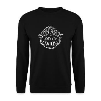 LET’S GO WILD FOREST DICTONS MOTIF CADEAU - Sweat-shirt Unisexe - noir - Devant - Alina (178cm) & Michal (187cm)