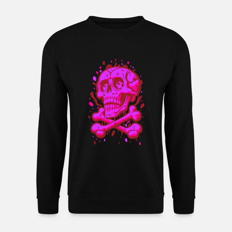 Graffiti Pirate Skull Pink - Unisex Sweatshirt - black
