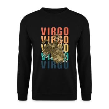 Sternzeichen Tierkreiszeichen Virgo September - Unisex Pullover - Schwarz - Vorne - Alina (178cm) & Michal (187cm)