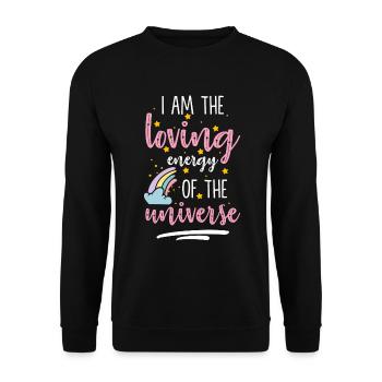 Astronaute planète soleil cosmos - Sweat-shirt Unisexe - noir - Devant - Alina (178cm) & Michal (187cm)