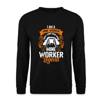 Miner miner pit - Unisex Sweatshirt - black - Front - Alina (178cm) & Michal (187cm)