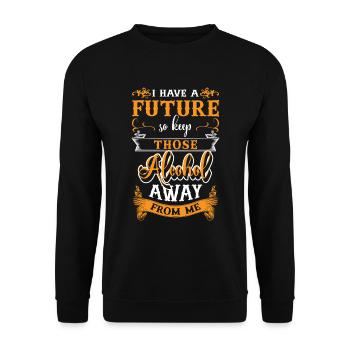 Beer Drinking Non-alcoholic beer - Unisex Sweatshirt - black - Front - Alina (178cm) & Michal (187cm)