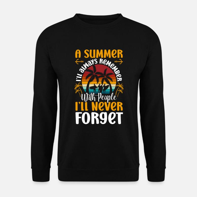 Beach Waves Island - Unisex Sweatshirt - black