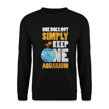 Aquarium Fischzucht Haustier - Unisex Pullover - Schwarz - Vorne - Alina (178cm) & Michal (187cm)