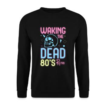 Neon Musik Geek Neon Party - Unisex Pullover - Schwarz - Vorne - Alina (178cm) & Michal (187cm)