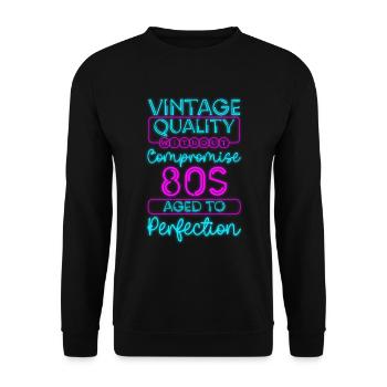 Luminous colours Cool Nostalgia - Unisex Sweatshirt - black - Front - Alina (178cm) & Michal (187cm)