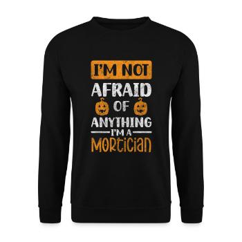 Bestattung Beruf Sarg - Unisex Pullover - Schwarz - Vorne - Alina (178cm) & Michal (187cm)
