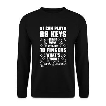 Musiker Komponist Klassik Musikschule - Unisex Pullover - Schwarz - Vorne - Alina (178cm) & Michal (187cm)
