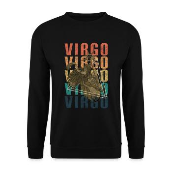 Virgo Birth Element Mercury - Unisex Sweatshirt - black - Front - Alina (178cm) & Michal (187cm)