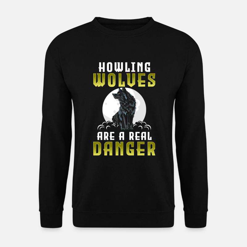 Wolf Mystic Moon - Unisex Sweatshirt - black