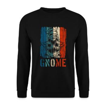 Gnome de jardin Gnome Noël chapeau pointu - Sweat-shirt Unisexe - noir - Devant - Alina (178cm) & Michal (187cm)