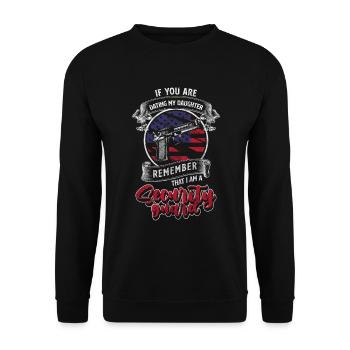 Spécialiste des ordonnances de protection de sécurité - Sweat-shirt Unisexe - noir - Devant - Alina (178cm) & Michal (187cm)