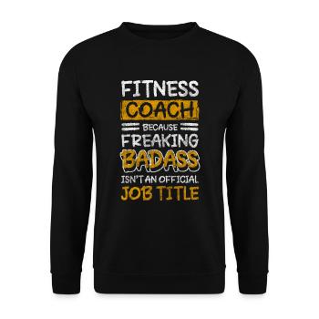 Entraîneur de fitness Muscles Bodybuilder Studio - Sweat-shirt Unisexe - noir - Devant - Alina (178cm) & Michal (187cm)