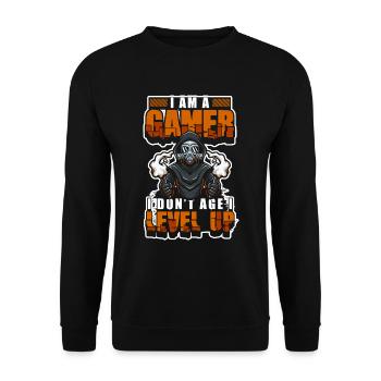 PC Online Gaming Graphics - Unisex Sweatshirt - black - Front - Alina (178cm) & Michal (187cm)