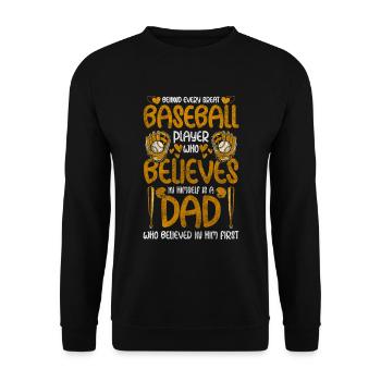 Sport Baseballschläger Mannschaft Catcher - Unisex Pullover - Schwarz - Vorne - Alina (178cm) & Michal (187cm)