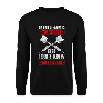 Darts Dartboard Winner - Unisex Sweatshirt - black - Front - Alina (178cm) & Michal (187cm)