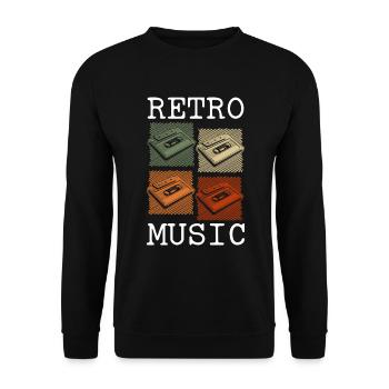 Cassette Rétro 80s Original - Sweat-shirt Unisexe - noir - Devant - Alina (178cm) & Michal (187cm)