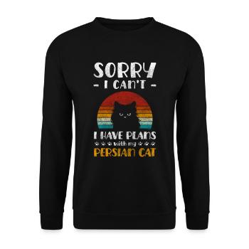 Persian house tiger mistress - Unisex Sweatshirt - black - Front - Alina (178cm) & Michal (187cm)
