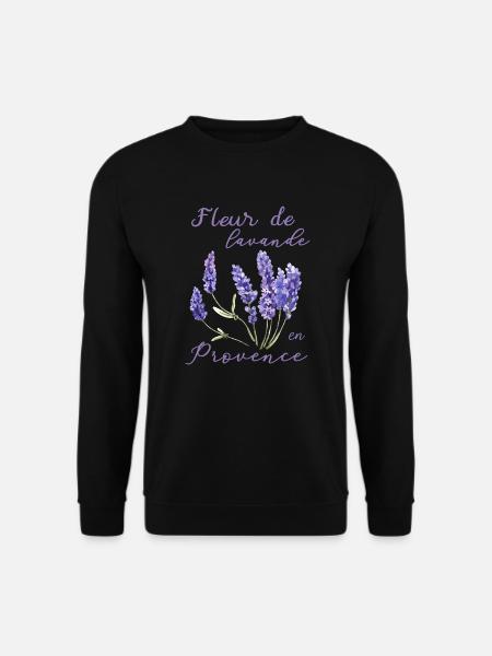 Provence Lavendel Blüte lila Frankreich Blüten - Unisex Pullover - Schwarz