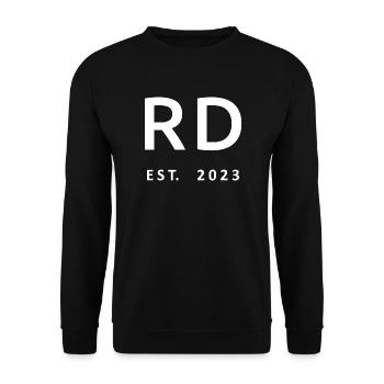 RD Est. 2023 Remise des diplômes Diététiste Cadeau étudiant - Sweat-shirt Unisexe - noir - Devant - Alina (178cm) & Michal (187cm)