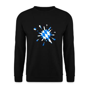 Bayern Bavaria Kleks Maske - Unisex Pullover - Schwarz - Vorne - Alina (178cm) & Michal (187cm)
