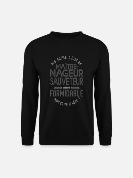 Maître-nageur sauveteur formidable cadeau métier - Sweat-shirt Unisexe - noir