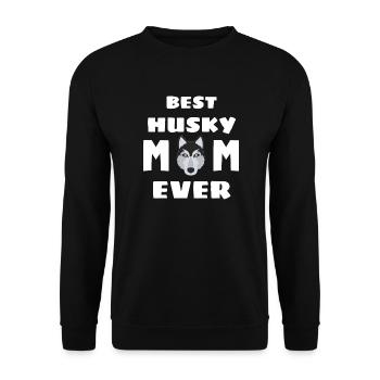 Meilleure maman Husky Jamais Chien Fête des mères Husky - Sweat-shirt Unisexe - noir - Devant - Alina (178cm) & Michal (187cm)