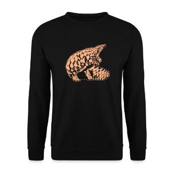 Cool Pangolin Sketch Graphic Wildlife Creature - Unisex Sweatshirt - black - Front - Alina (178cm) & Michal (187cm)