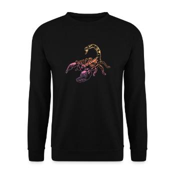 Coole Skorpion-Insektenskizze Grafik Skorpion-Liebhaber - Unisex Pullover - Schwarz - Vorne - Alina (178cm) & Michal (187cm)