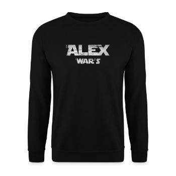 Alex Wars Gift Idée Cadeau Alexander - Sweat-shirt Unisexe - noir - Devant - Alina (178cm) & Michal (187cm)