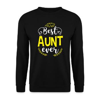 Tante Tante B.A.E. Bestes Tante Geburtstagsgeschenk aller Zeiten - Unisex Pullover - Schwarz - Vorne - Alina (178cm) & Michal (187cm)