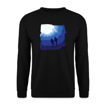 Taucher Tauchen Unter Wasser Geschenk - Unisex Pullover - Schwarz - Vorne - Alina (178cm) & Michal (187cm)