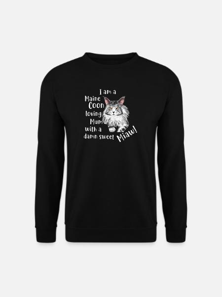 Maine Coon mum Miaw! - Unisex Pullover - Schwarz