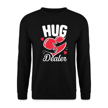 Umarmung Händler Kleidung Süße Valentinstag Geschenk für - Unisex Pullover - Schwarz - Vorne - Alina (178cm) & Michal (187cm)