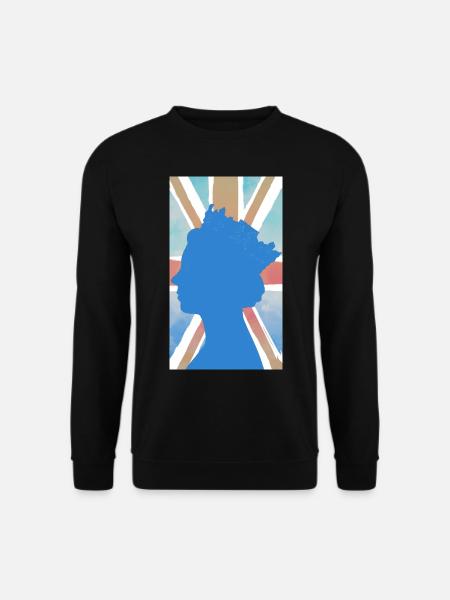 QUEEN ELIZABETH UK FLAG UNION JACK KINGDOM HEAVEN - Unisex Pullover - Schwarz