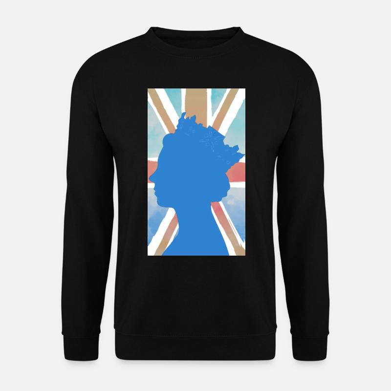 QUEEN ELIZABETH UK FLAG UNION JACK KINGDOM HEAVEN - Unisex Pullover - Schwarz