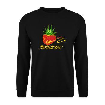 Hemp - Brainfood for your Soul - Unisex Sweatshirt - black - Front - Alina (178cm) & Michal (187cm)
