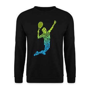 Tennis Symbole Tennistrainer Jungen Tennisspieler - Unisex Pullover - Schwarz - Vorne - Alina (178cm) & Michal (187cm)