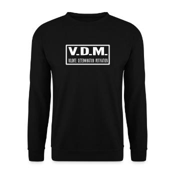 VDM Will Determination Motivation - Unisex Sweatshirt - black - Front - Alina (178cm) & Michal (187cm)