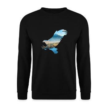 Koenig the Luefte Adler nature montagnes - Sweat-shirt Unisexe - noir - Devant - Alina (178cm) & Michal (187cm)