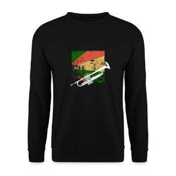 trompette - Sweat-shirt Unisexe - noir - Devant - Alina (178cm) & Michal (187cm)