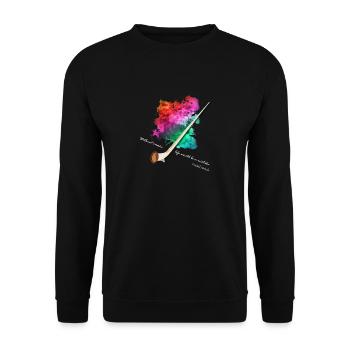 Alphorn - Unisex Pullover - Schwarz - Vorne - Alina (178cm) & Michal (187cm)