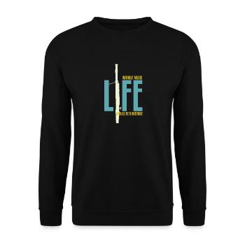 Cadeau d'instrument basson basson - Sweat-shirt Unisexe - noir - Devant - Alina (178cm) & Michal (187cm)