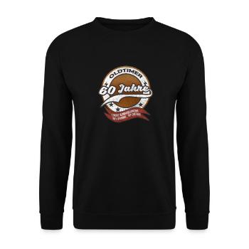 Cadeau d'anniversaire 60 - Sweat-shirt Unisexe - noir - Devant - Alina (178cm) & Michal (187cm)