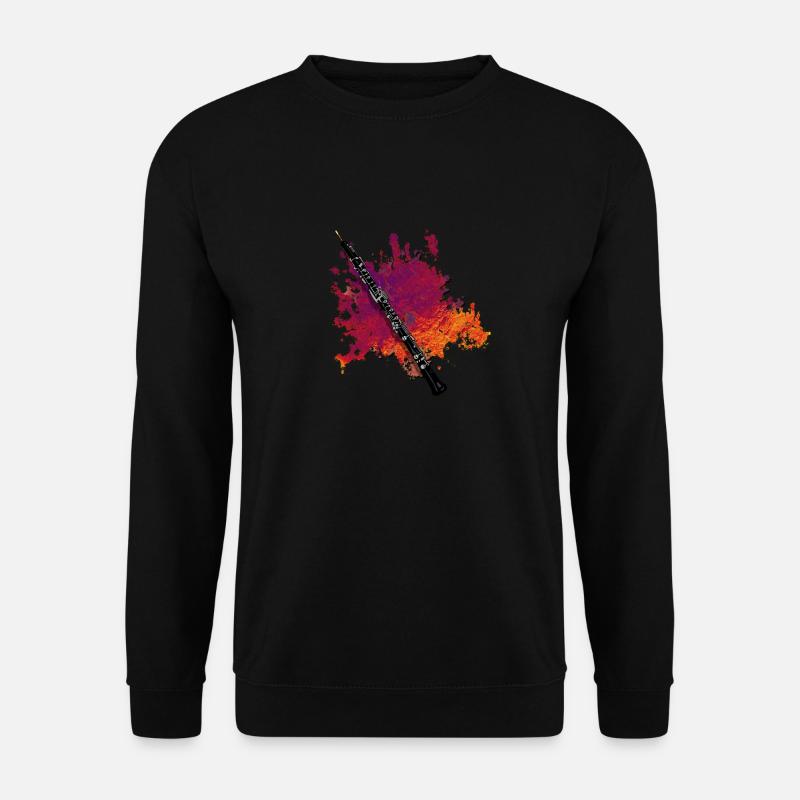 oboe Instrument Geschenk - Unisex Pullover - Schwarz