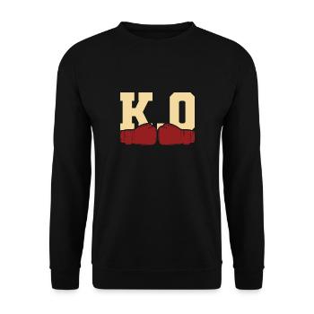 Boxing - Unisex Sweatshirt - black - Front - Alina (178cm) & Michal (187cm)