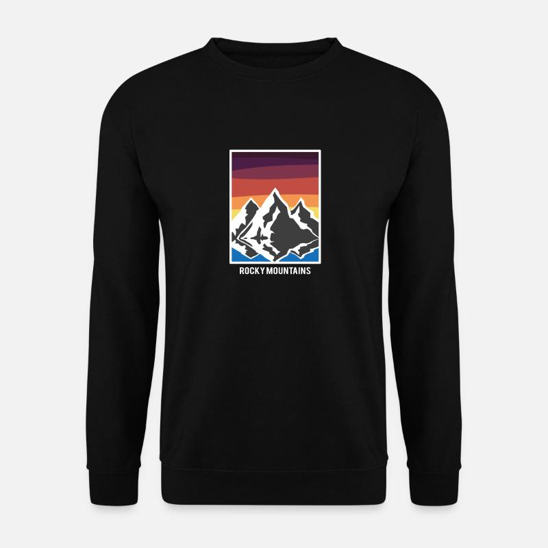 rocky mountains Liebhaber der Berge Geschenk - Unisex Pullover - Schwarz