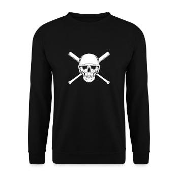 Baseball - Unisex Pullover - Schwarz - Vorne - Alina (178cm) & Michal (187cm)