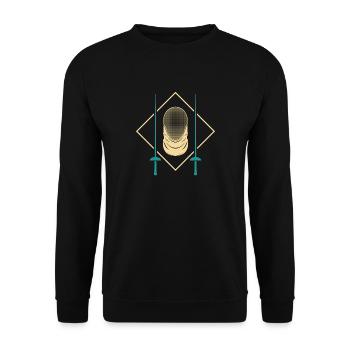 fencing - Unisex Sweatshirt - black - Front - Alina (178cm) & Michal (187cm)