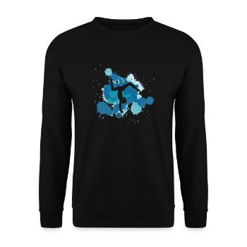 Gymnastics gift - Unisex Sweatshirt - black - Front - Alina (178cm) & Michal (187cm)